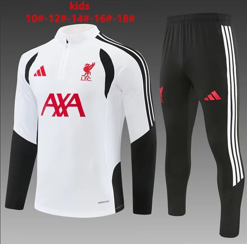 Kids Liverpool 26/27 Tracksuit - White/Black
